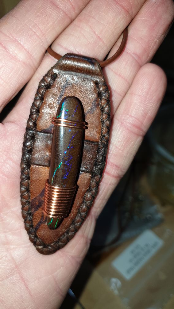 Front of an Opal pendant